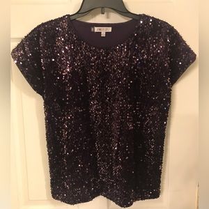 Jennifer Lopez Top -Size S. Purple Sequins